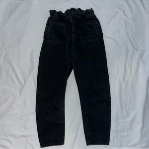Women’s size 4 Zara black paper bag jeans